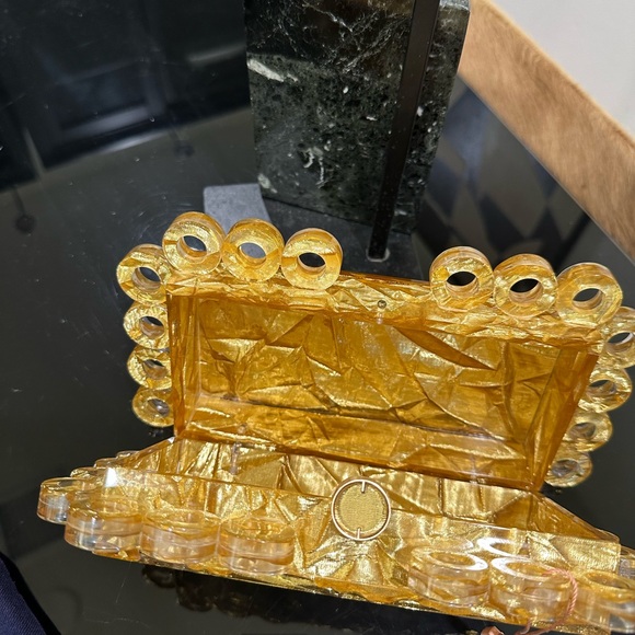 Cult Gaia Gold Textured Clutch - Picture 7 of 7